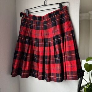 Vintage Kate Allen Plaid Pleated Skirt